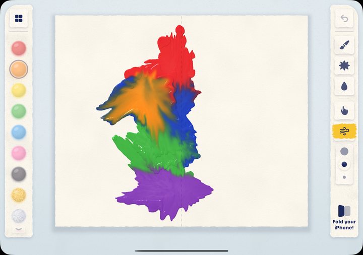 Paint blown about with the magic straw