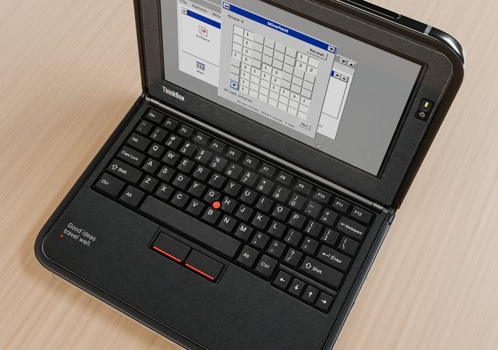 Minefield on the ThinkPad-style laptop